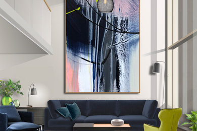 Living room photo in Melbourne