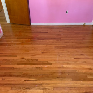 Crack filling in old floor from Excessive movement.