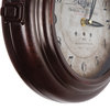 16" Double Sided Iron Wall Clock, Black Iron Frame