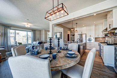 Inspiration for a contemporary dining room remodel in Calgary