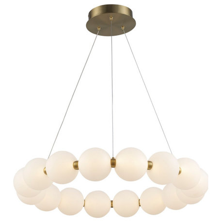 Orb II LED Chandelier in Antique Gold