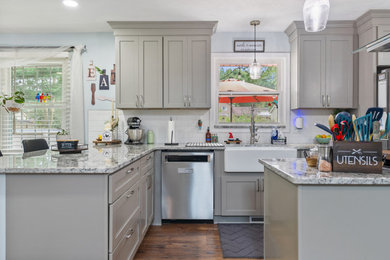 Example of a country kitchen design in Cleveland