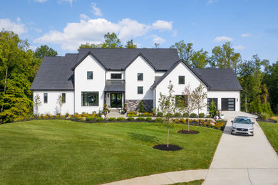 Example of a minimalist exterior home design in Cincinnati