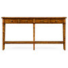 Country Walnut Four Drawer Console