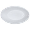 Oval One Drop-In Tub, Matte White, 58"x34.75""x19.5"