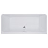 AB8859 67 inch White Rectangular Acrylic Free Standing Soaking Bathtub