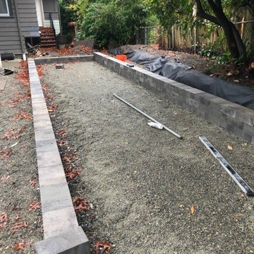 Bocce Ball Court, Pond, Granite Rocks and Dimensonal Flagstone