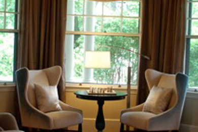 Inspiration for a transitional living room remodel in Boston
