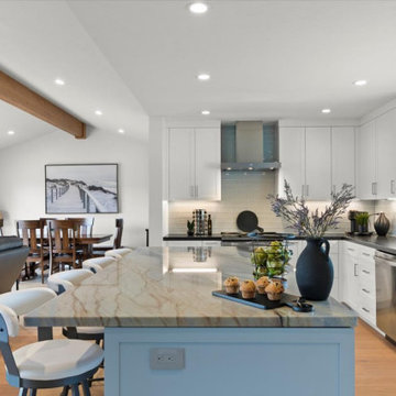Smokey Blue: Almaden Valley Kitchen Remodel