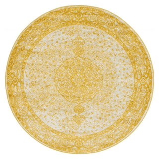 Traditional Vienna Sunshine Area Rug, 5' Round - Contemporary - Area ...
