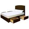 Tiffany 4 Drawer Platform Storage Bed, Microfiber Sage, Queen