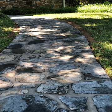 Rebuild & Restoration of Building Stone Wall, Steps & Walkway in Chevy Chase MD