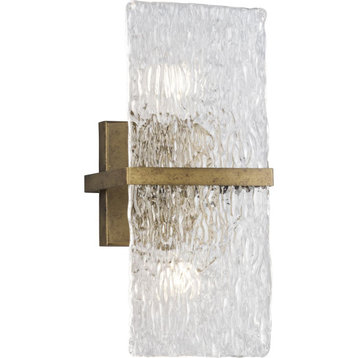 Chevall Collection 2-Light Modern Organic Wall Sconce, Gold Ombre