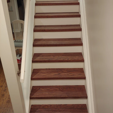 Stained Red Oak Stair Re-Capping