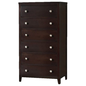 Coaster Carlton Transitional Wood 5-Drawer Rectangular Chest in Cappuccino