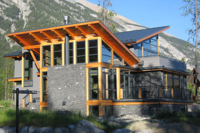 Minimalist home design photo in Calgary