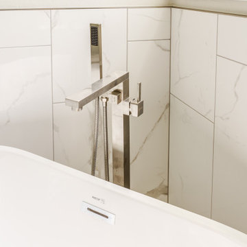Modern Shower with Stand Alone Tub