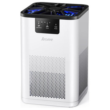 Air Purifiers for Bedroom HEPA Air Purifier With Aromatherapy Function For Pet., White