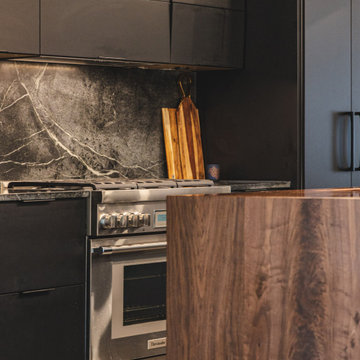 Black and Walnut Modern Industrial Design Kitchen in DC