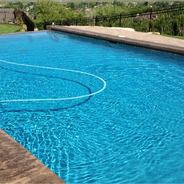 Negative Edge Pool with Custom Tile on Face of Negative Edge Wall