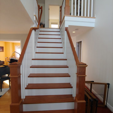 Hardwood Stairway and Basement Remodeling Project - Ashland MA