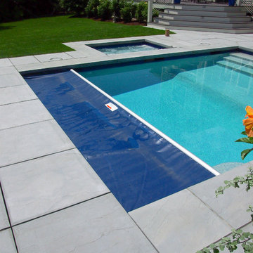 Contemporary Paver Pool deck