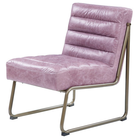 Loria Accent Chair, Wisteria Top Grain Leather