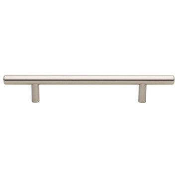 5" Center Solid Steel Cabinet Hardware Bar Pull, Stainless Steel