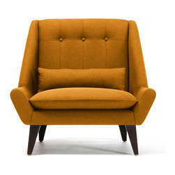 VIOSKI Palms II Chair with Wood Legs - Armchairs And Accent Chairs