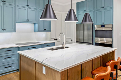 Modern Blue Kitchen Remodel