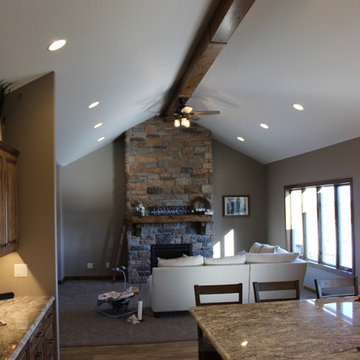 Rustic Maple & Painted Cabinets