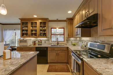 Large transitional kitchen in Other.