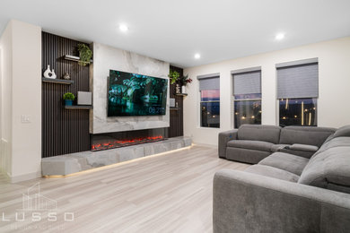 Inspiration for a modern living room remodel in San Diego