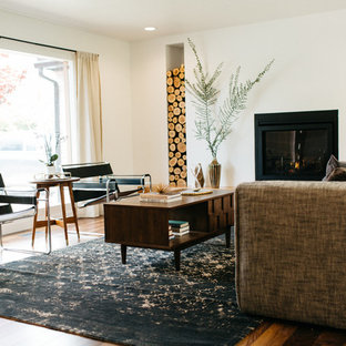 75 Beautiful Contemporary Dark Wood Floor Living Room Pictures & Ideas