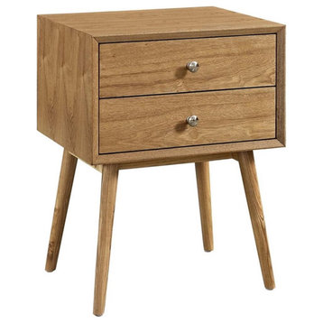 Modway Dispatch Modern Style Wood and Metal Nightstand in Natural