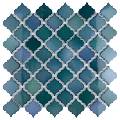 Hudson Tangier Mosaic Floor and Wall Tile, Blue