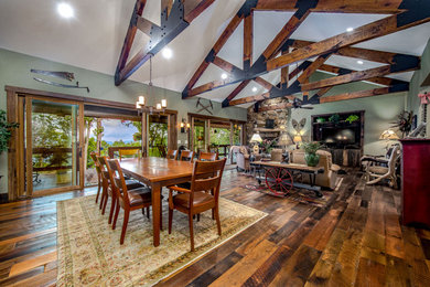 Inspiration for a rustic dining room remodel in Other