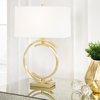 Metal Cc Table Lamp, Brushed Gold, 29"