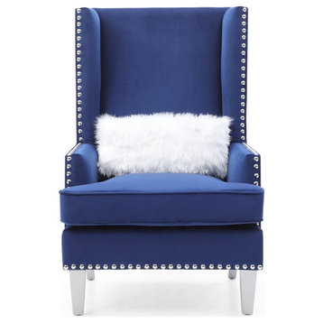 Glory Furniture Wilshire G0953A-AC Chair   BLUEVelvet
