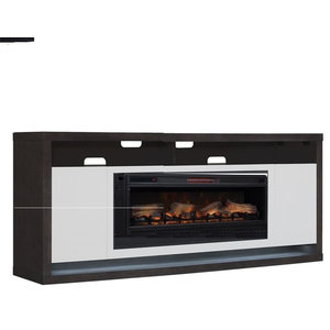 Concord Media Console Electric Fireplace With Acrylic Ember Bed