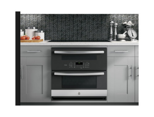 Induction Cooktop Wall Oven Underneath And Downdraft Hood In Island