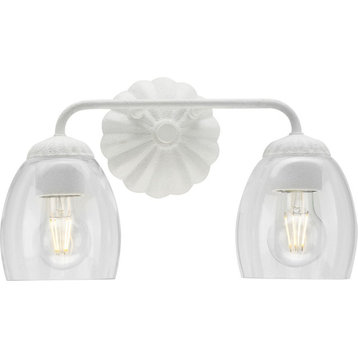 Quillan Collection Transitional Bath and Vanity Light, White Plaster