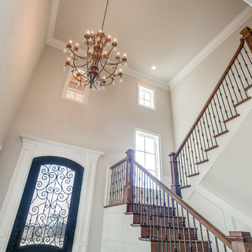 Traditional Brick & Stone with a Glamorous Interior