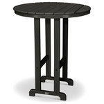 Polywood - Trex Outdoor Furniture Monterey Bay Round 36" Bar Table, Charcoal Black - The Trex Outdoor Furniture Monterey Bay 36" Bar Table delivers a comfortable and elegant dining experience. Trex Outdoor Furnitures solid HDPE lumber construction gives this durable bar height table the ability to endure harsh weather conditions for generations without warping, rotting, cracking or splintering.