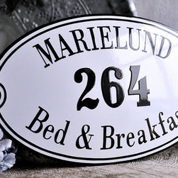 Handcrafted Enamel Address Plaque - House Numbers