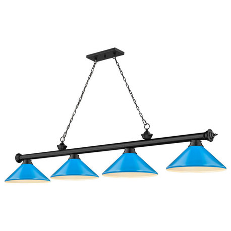 Cordon 4-Light Linear Pendant Light In Matte Black