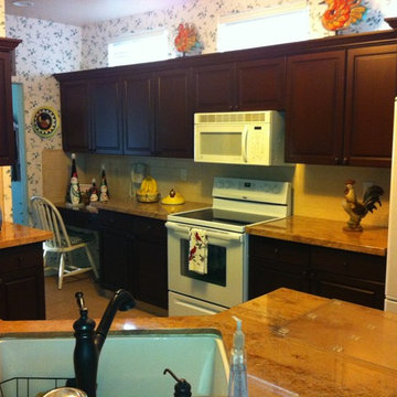 FAUX WOOD CABINETS-AFTER