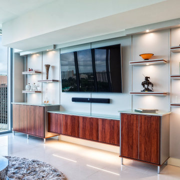 Modern Wood Entertainment Center
