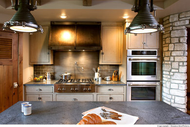 Inspiration for an industrial kitchen remodel in Other