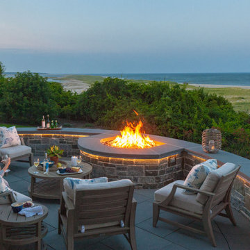 North-by-Northeast Patio & Firepit overlooking Ocean - Custom Cape Cod Beach Hou